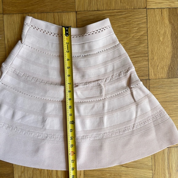 NWOT Sandro light pink knit flare knee-length skirt Sz 1/XS - Picture 6 of 7